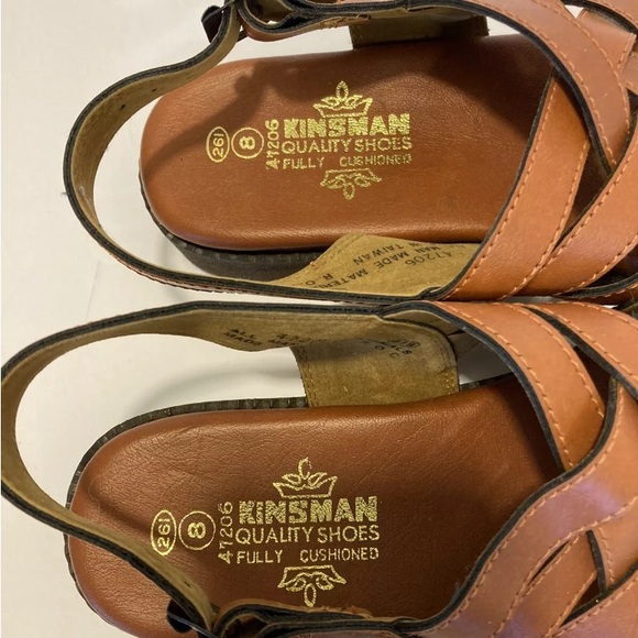 Kinsman men’s sz 8 brown fully cushioned fisherman sandals with ankle strap - Picture 4 of 6